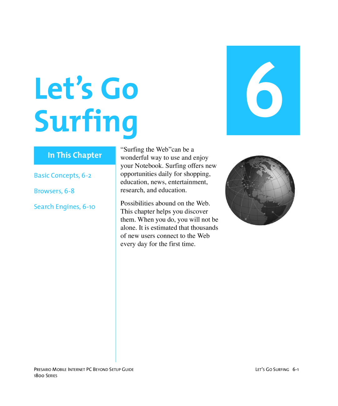 HP 18XL280 manual Let’s Go Surfing 