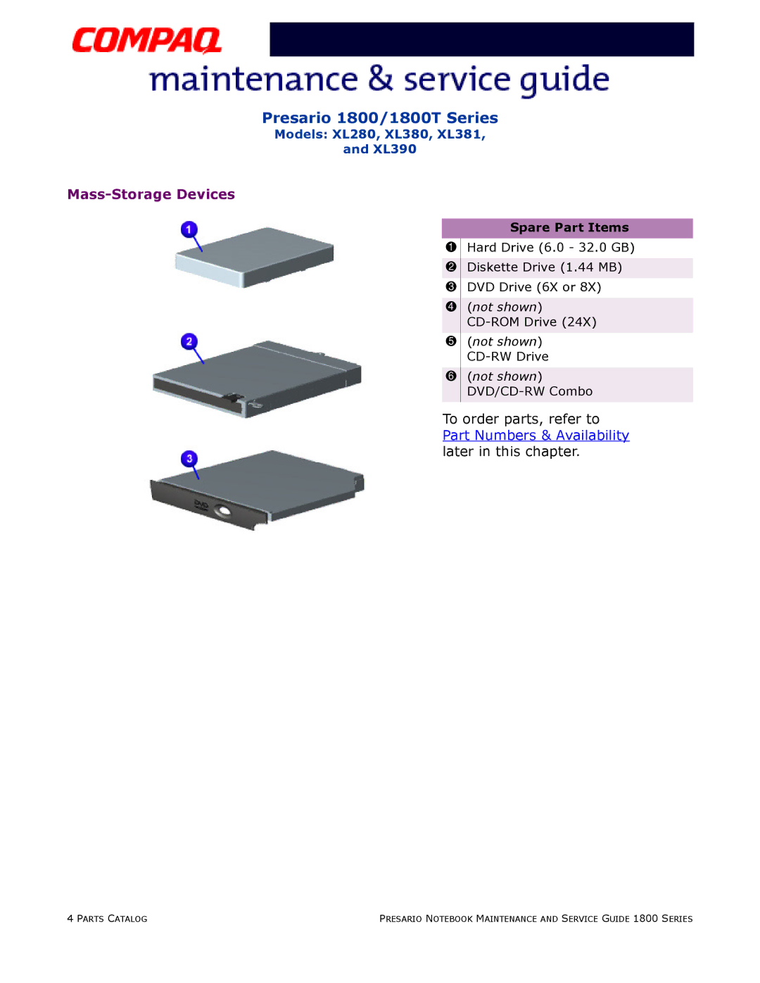 HP 18XL381 manual Mass-Storage Devices 