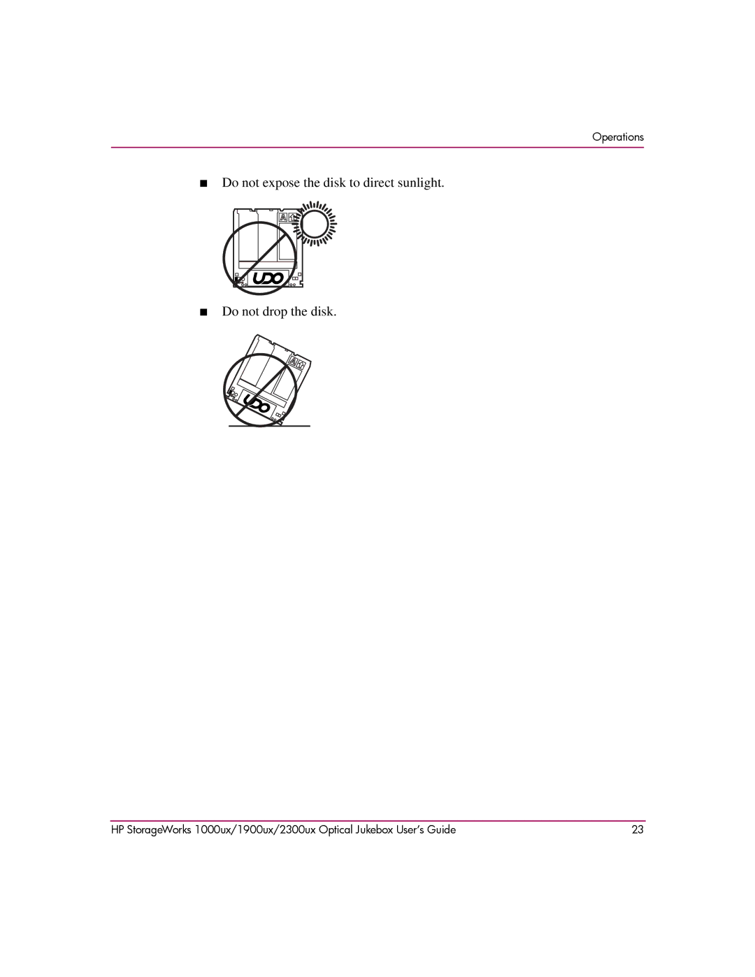 HP 1000ux, 1900ux, 2300ux manual Operations 