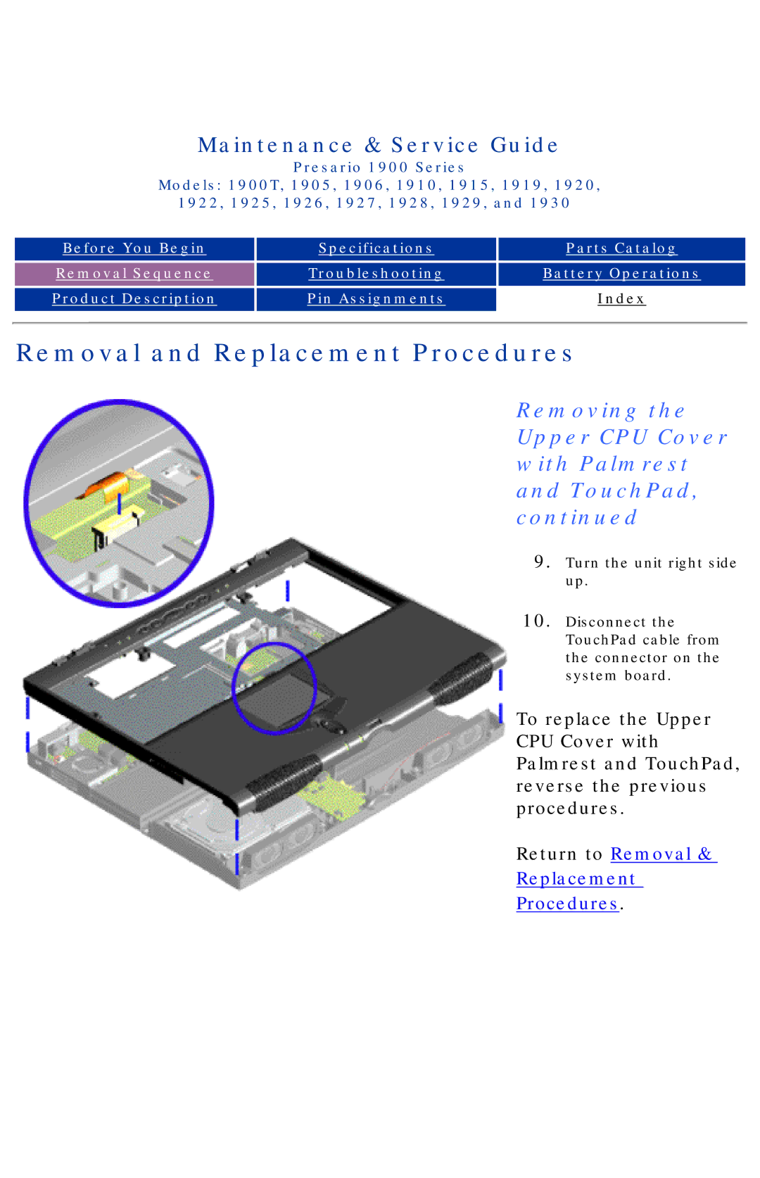 HP 1920, 1930, 1925, 1915 manual Replacement Procedures 