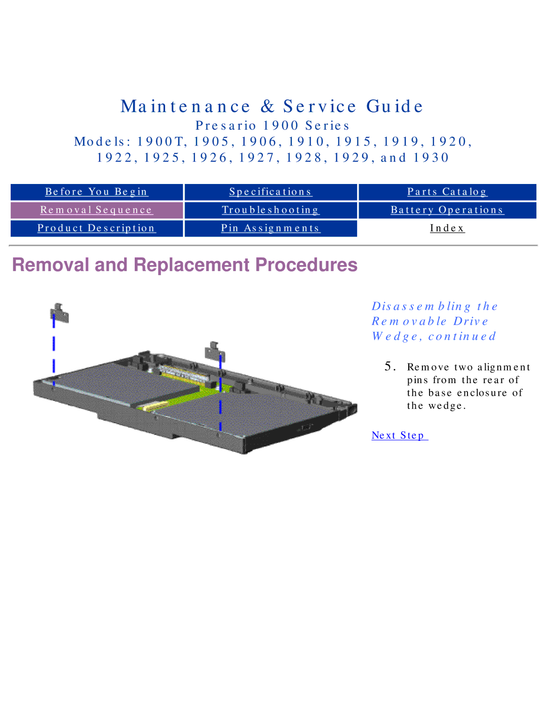 HP 1930, 1925, 1915, 1920 manual Removal and Replacement Procedures 