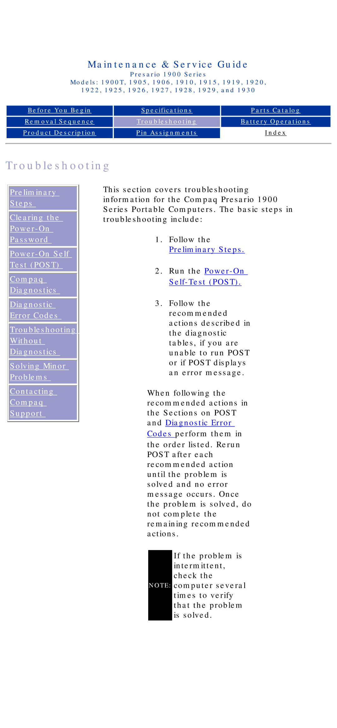 HP 1915, 1930, 1925, 1920 manual Troubleshooting 