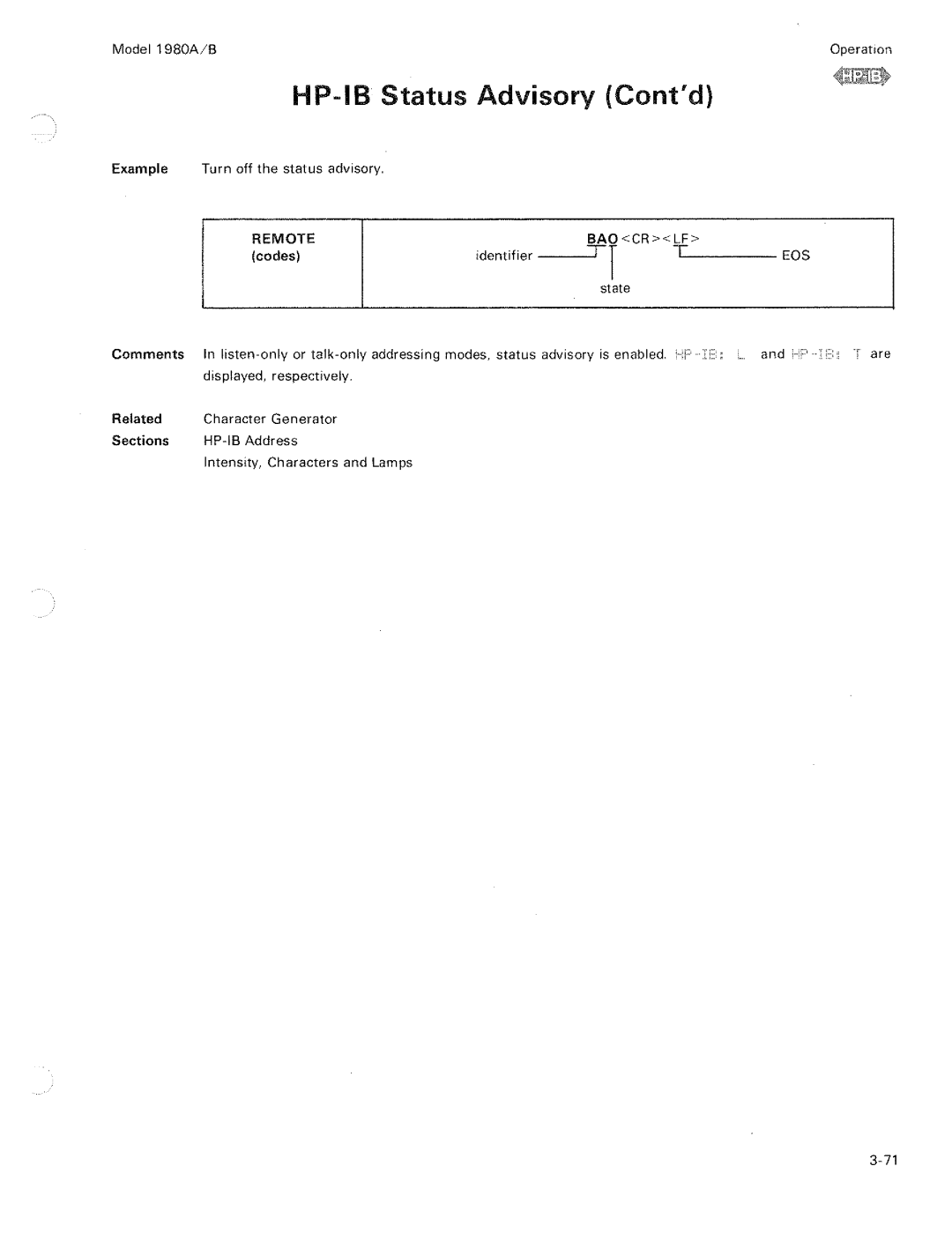 HP B, 1980 A manual 