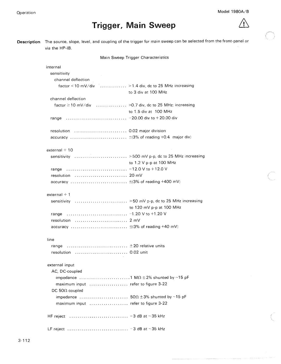 HP 1980 A, B manual 