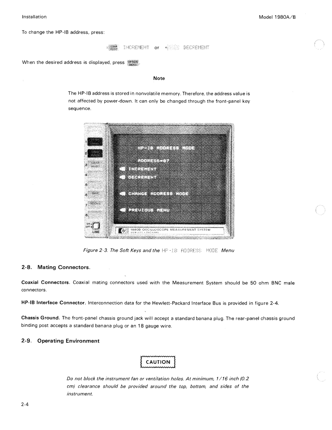 HP 1980 A, B manual 