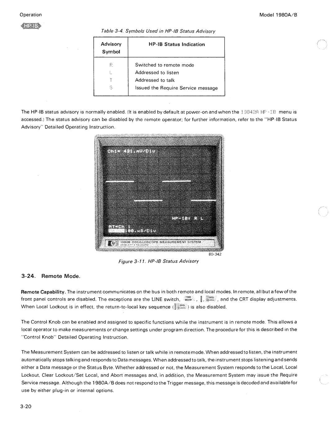 HP 1980 A, B manual 