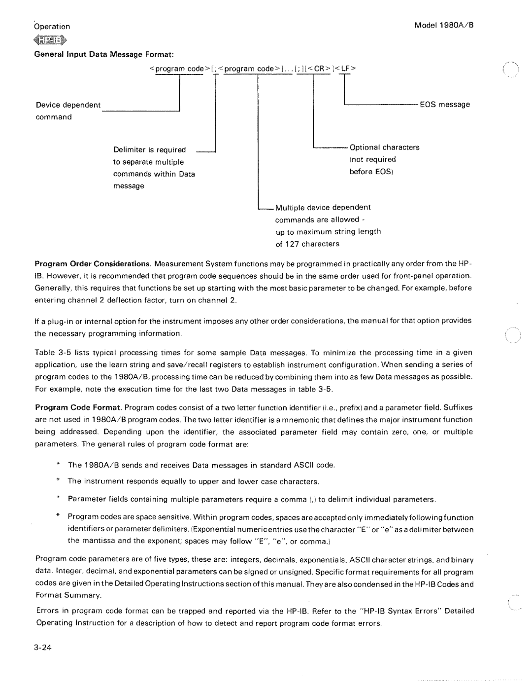 HP 1980 A, B manual 