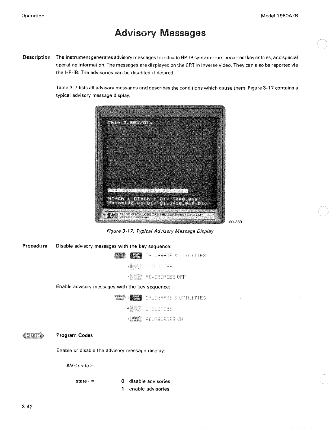 HP 1980 A, B manual 