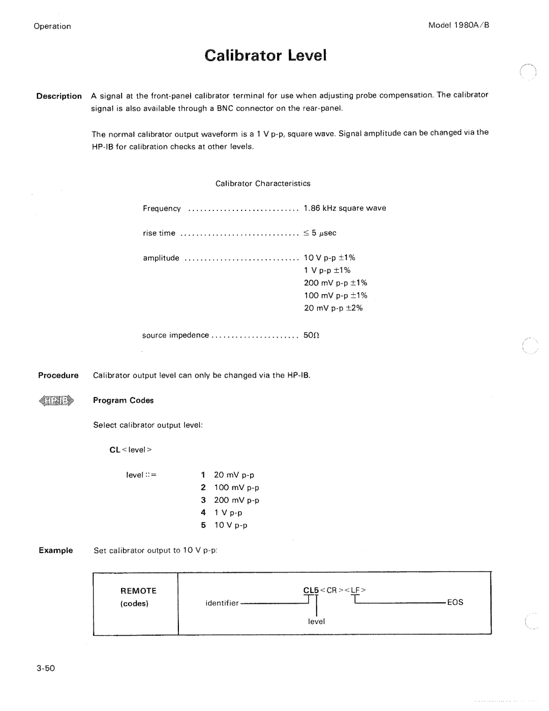 HP 1980 A, B manual 