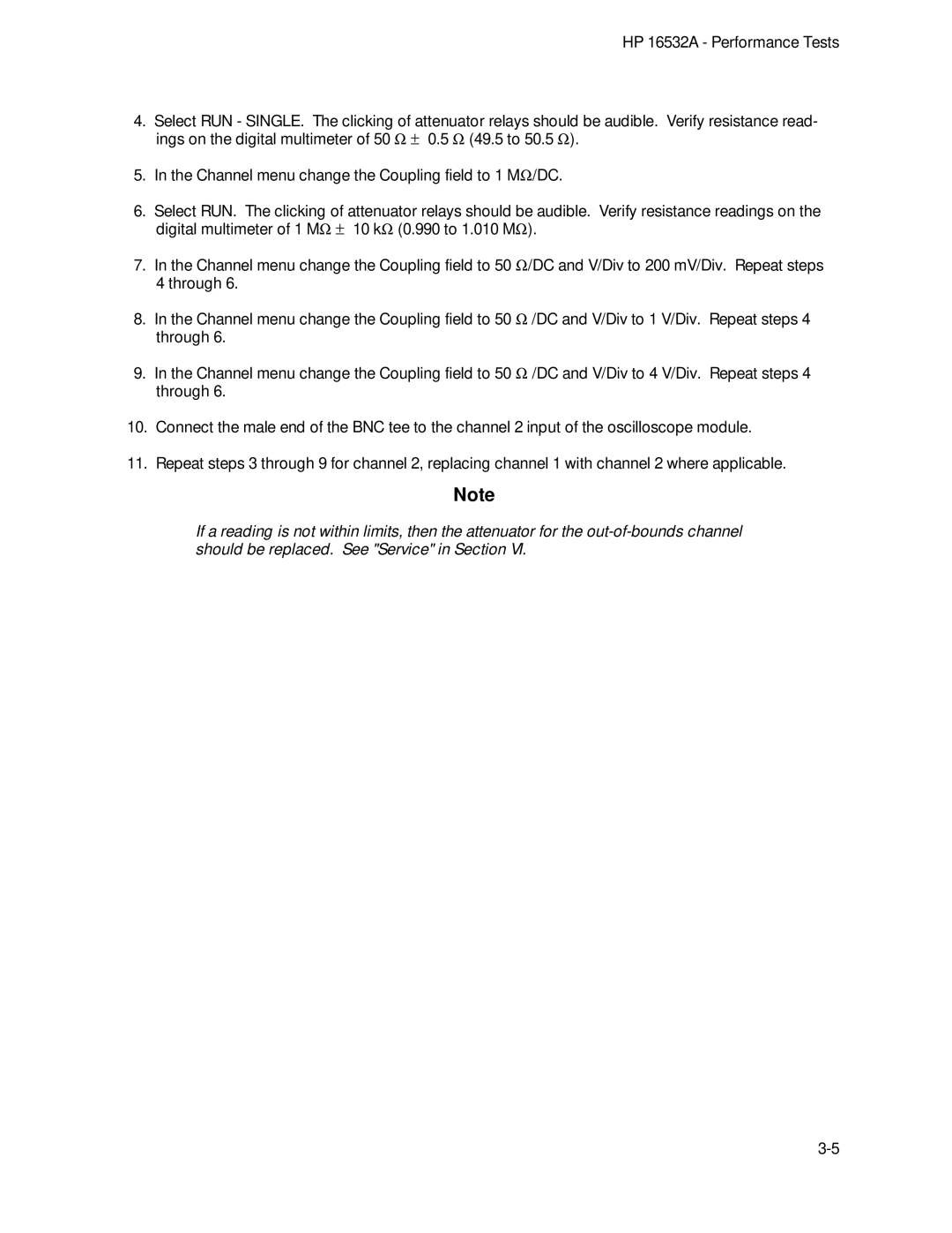 HP 1GSa/s Digitizing Oscilloscope 16532A manual 