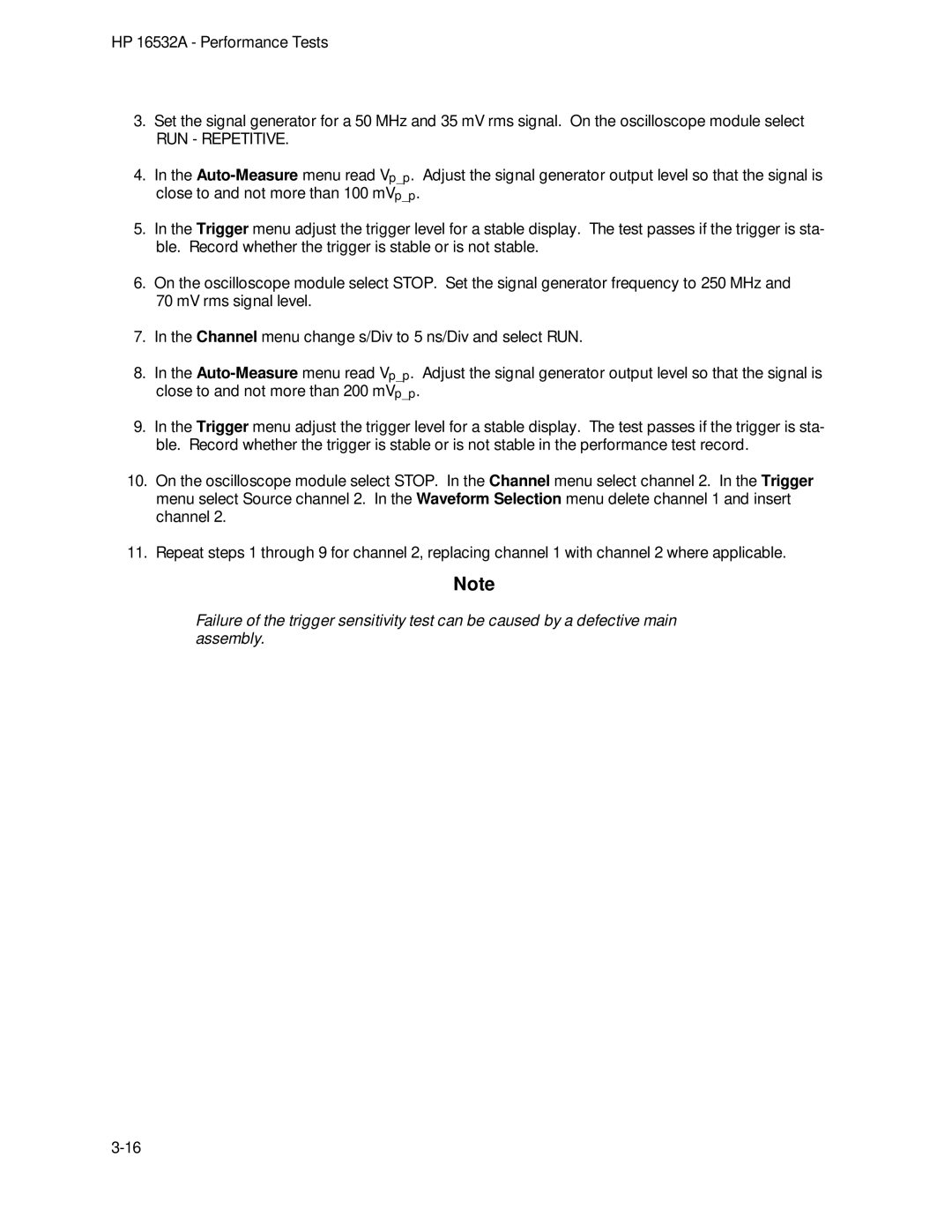 HP 1GSa/s Digitizing Oscilloscope 16532A manual RUN Repetitive 
