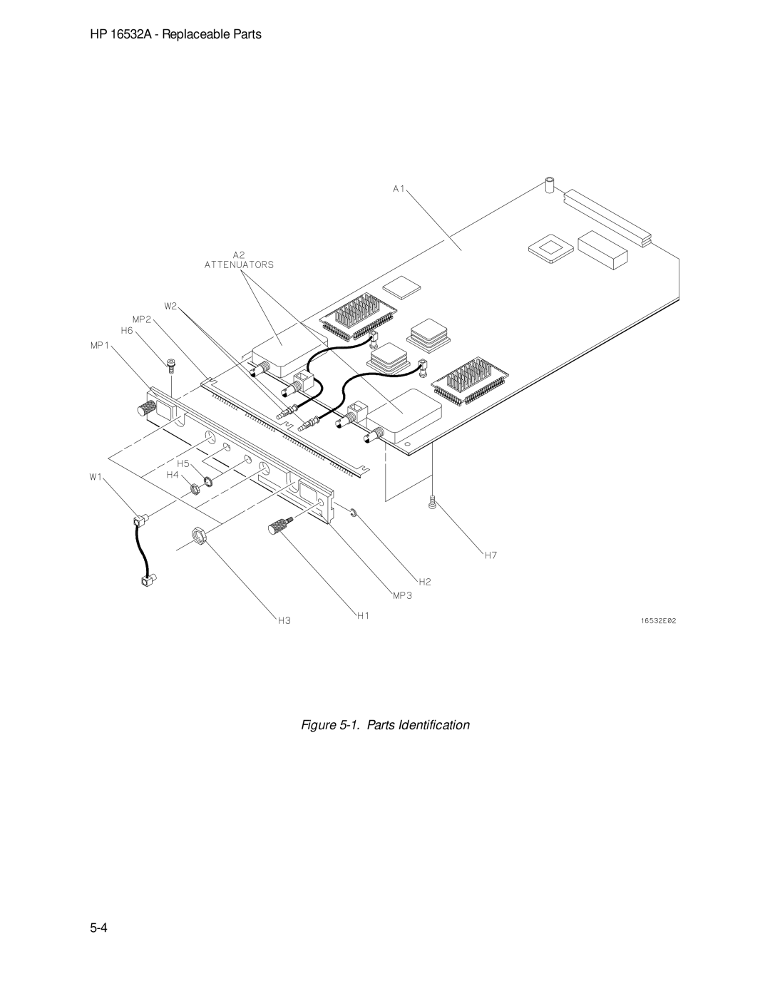 HP 1GSa/s Digitizing Oscilloscope 16532A manual Parts Identification 