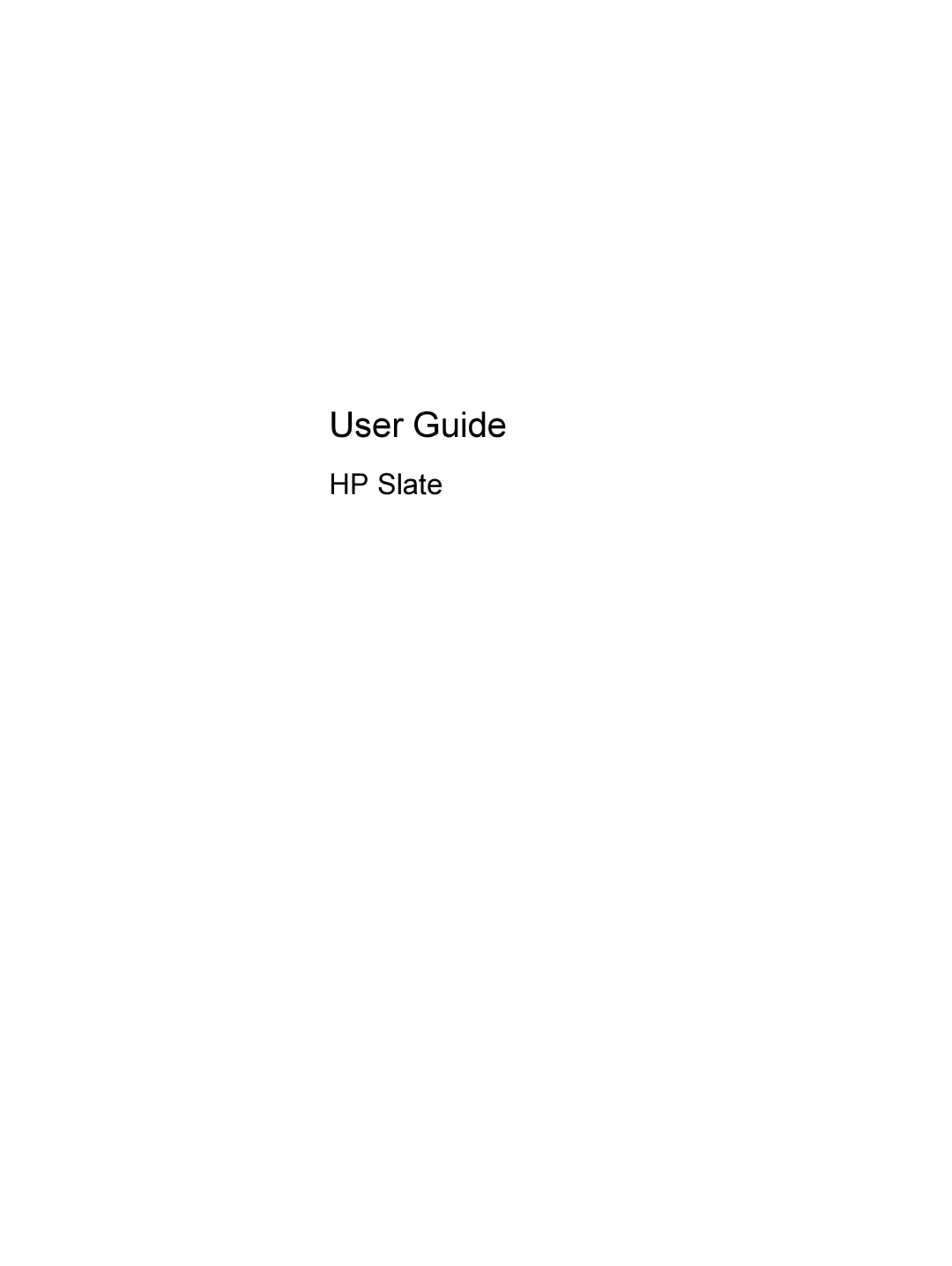 HP 2 Base Model manual User Guide 