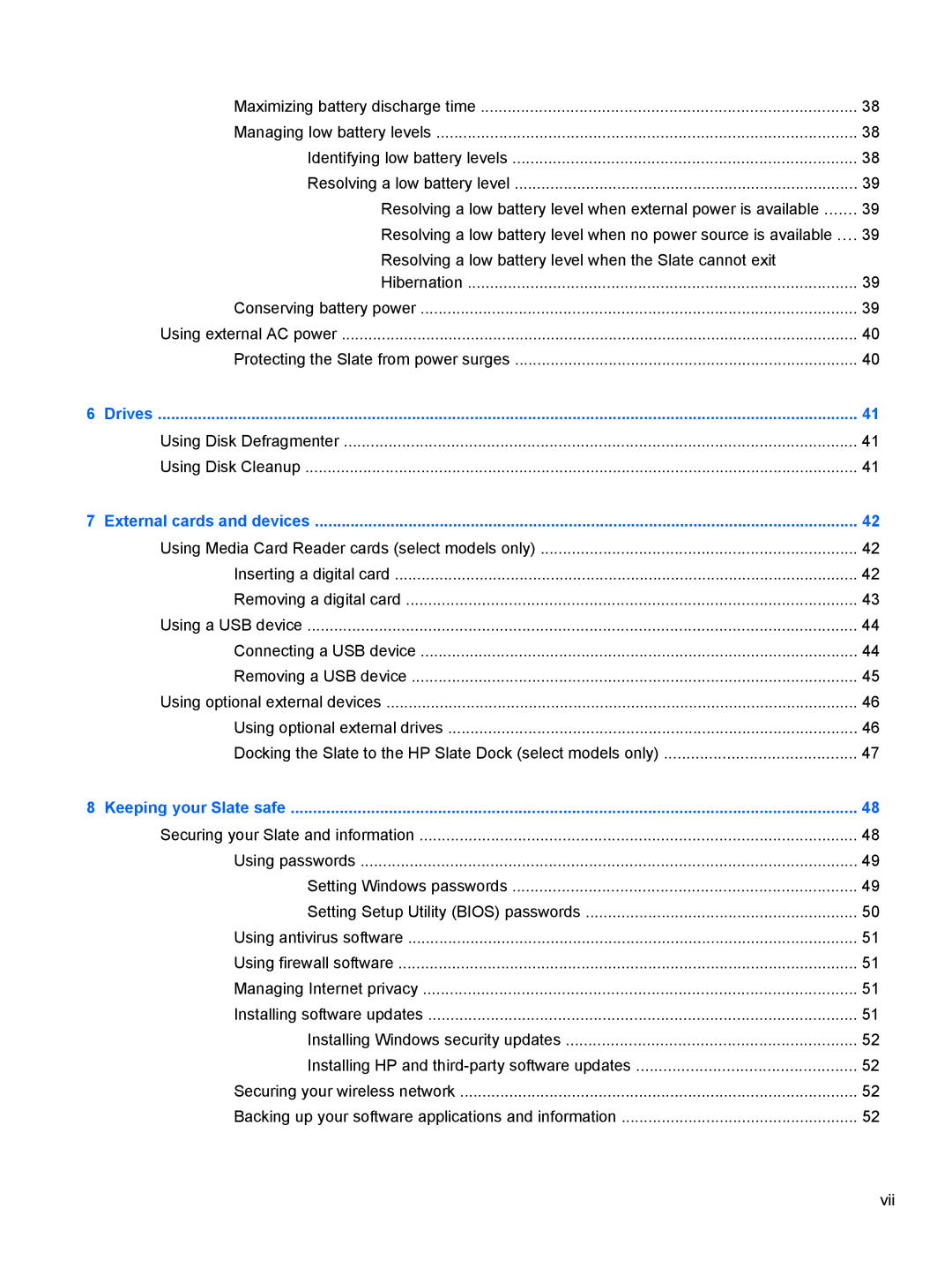 HP 2 Base Model manual Using Disk Defragmenter Using Disk Cleanup 