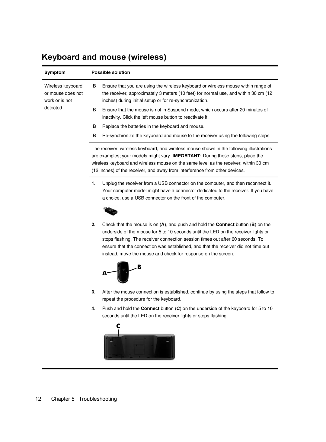 HP 20-d034, 20-d127c, 20-d117c, 20-d094, 20-d113w, 20-d090, 20-d030xt, 20-d011, 20-d010t manual Keyboard and mouse wireless 