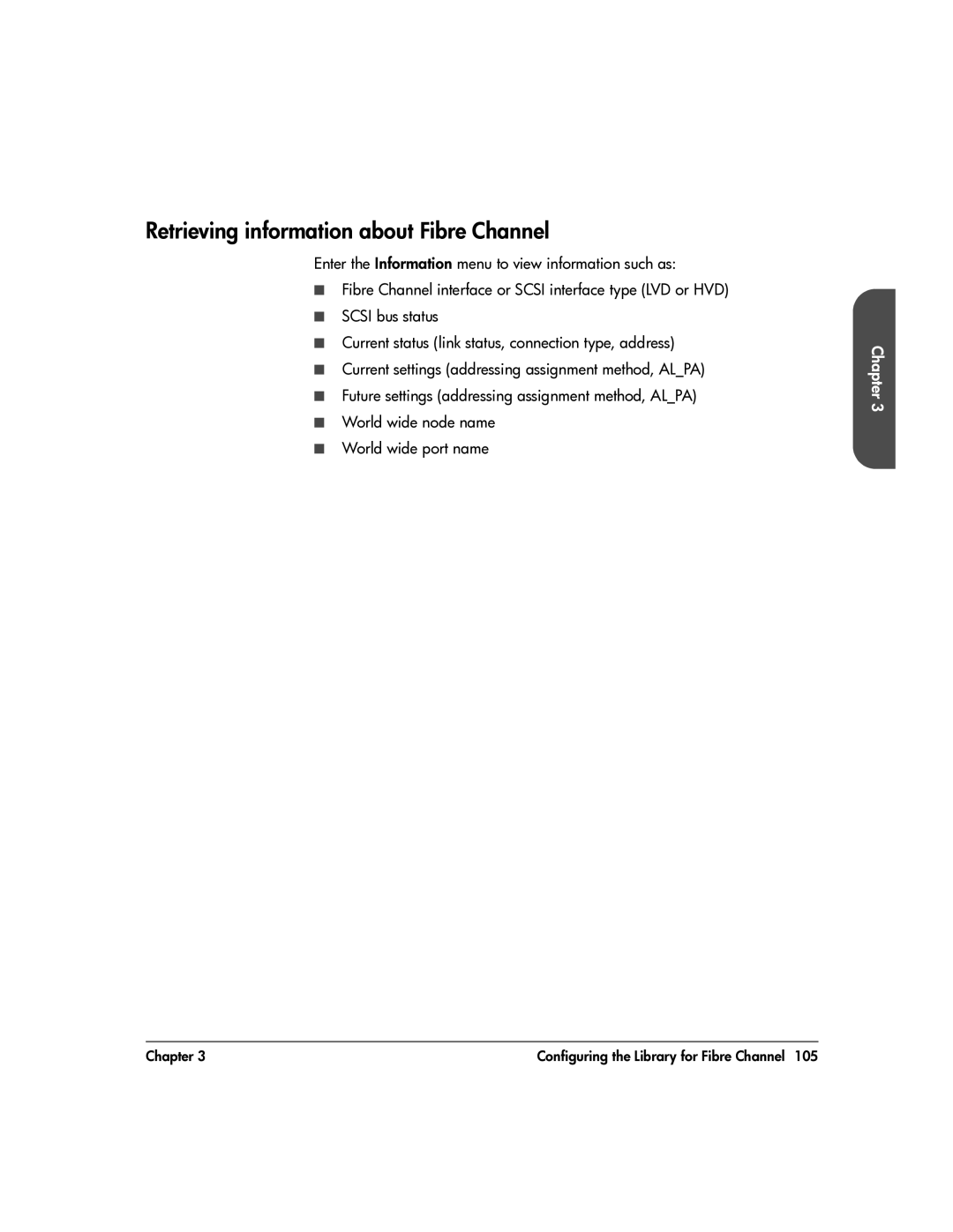 HP 20-Feb manual Retrieving information about Fibre Channel 