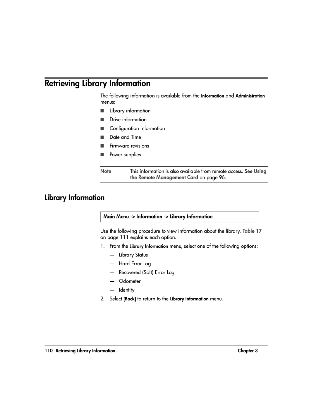 HP 20-Feb manual Retrieving Library Information 