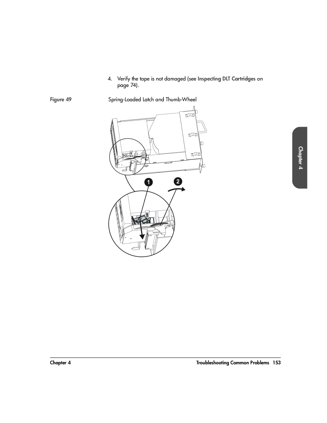 HP 20-Feb manual Spring-Loaded Latch and Thumb-Wheel 