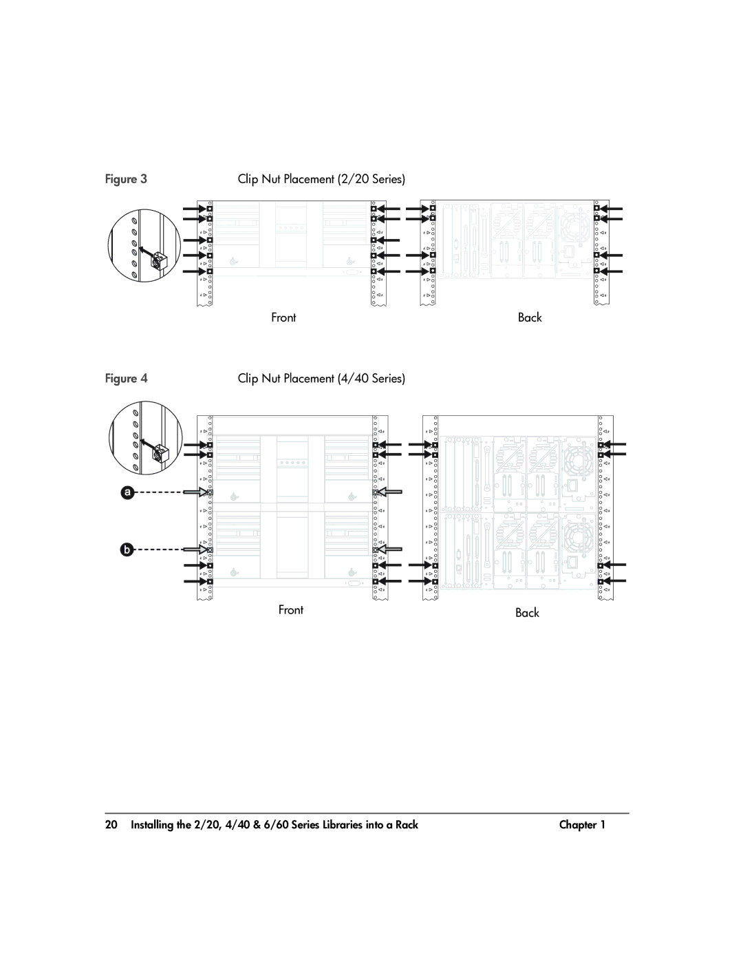 HP 20-Feb manual Front Clip Nut Placement 4/40 Series Back 