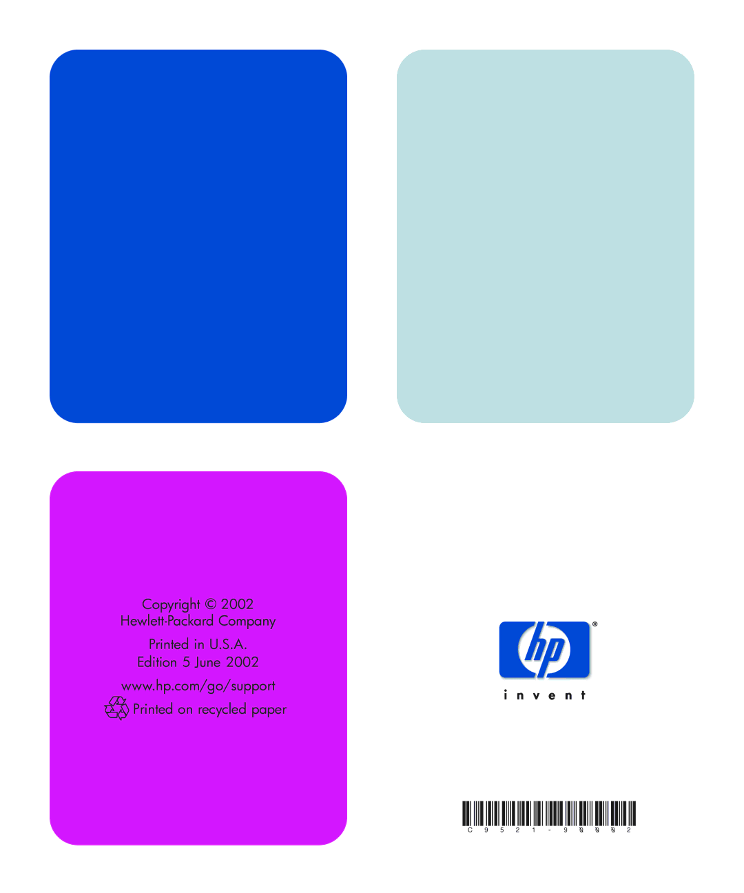 HP 20-Feb manual Copyright Hewlett-Packard Company Edition 5 June 