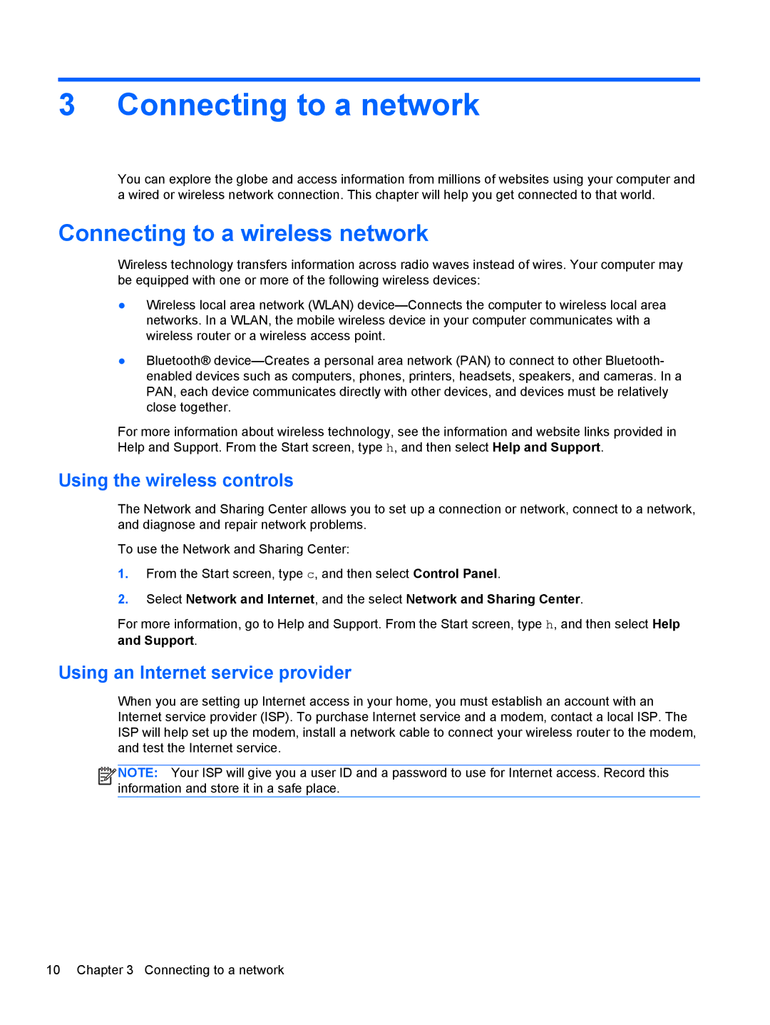 HP 20-k121us Mobile manual Connecting to a network, Connecting to a wireless network, Using the wireless controls 