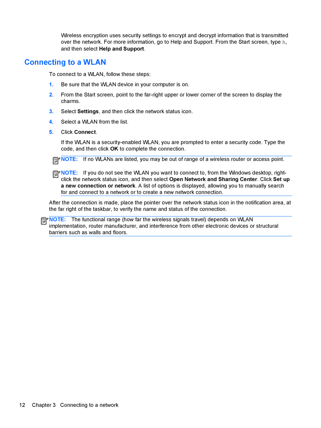 HP 20-k127cl Mobile, 20-k014us Mobile, 20-k120us Mobile, 20-k121us Mobile, 20-k014ca Mobile manual Connecting to a Wlan 