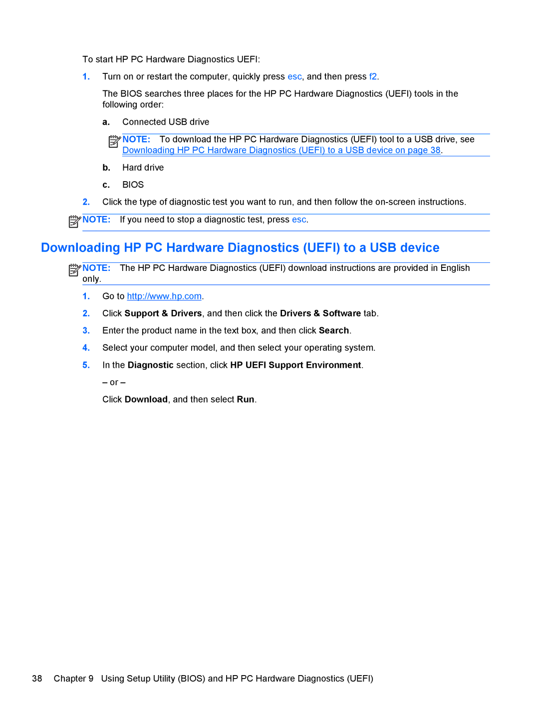 HP 20-k014us Mobile, 20-k127cl Mobile, 20-k120us Mobile manual Downloading HP PC Hardware Diagnostics Uefi to a USB device 