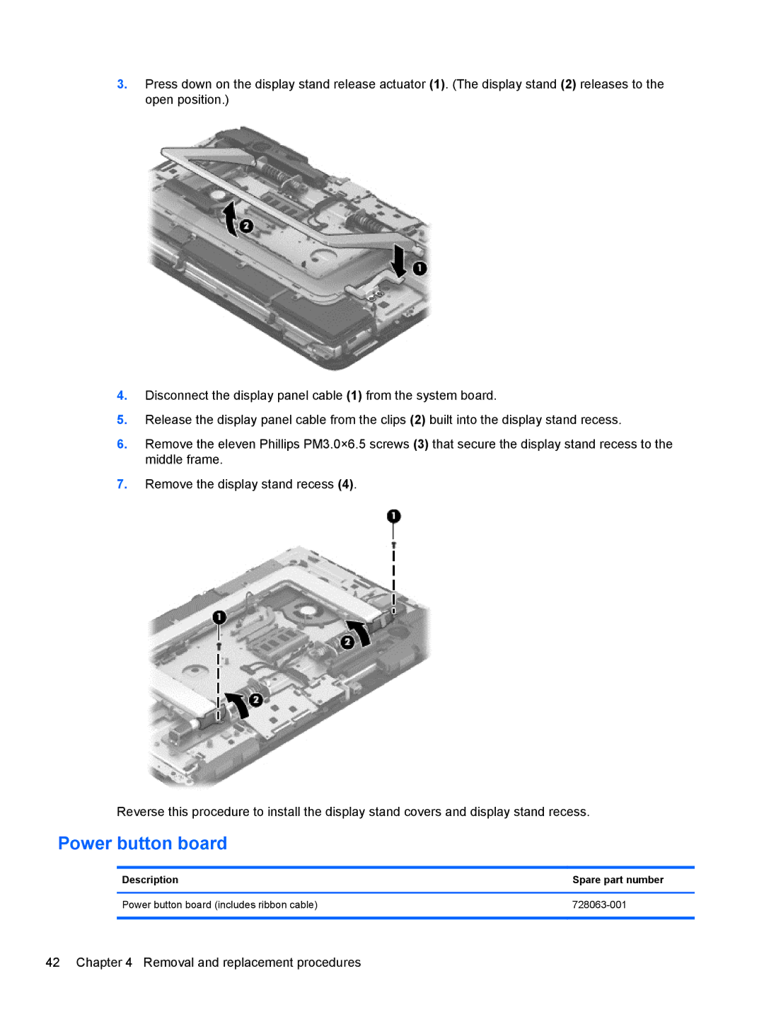 HP 20-k127cl Mobile, 20-k120us Mobile, 20-k121us Mobile, 20-k014ca Mobile, 20-k214 Mobile manual Power button board 