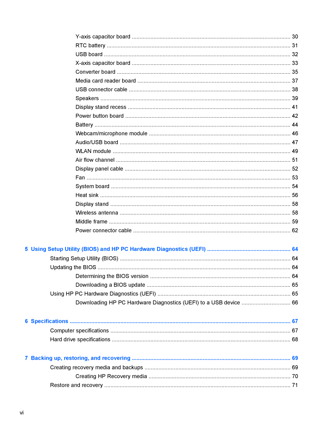 HP 20-k120us Mobile, 20-k127cl Mobile, 20-k121us Mobile, 20-k014ca Mobile Computer specifications Hard drive specifications 