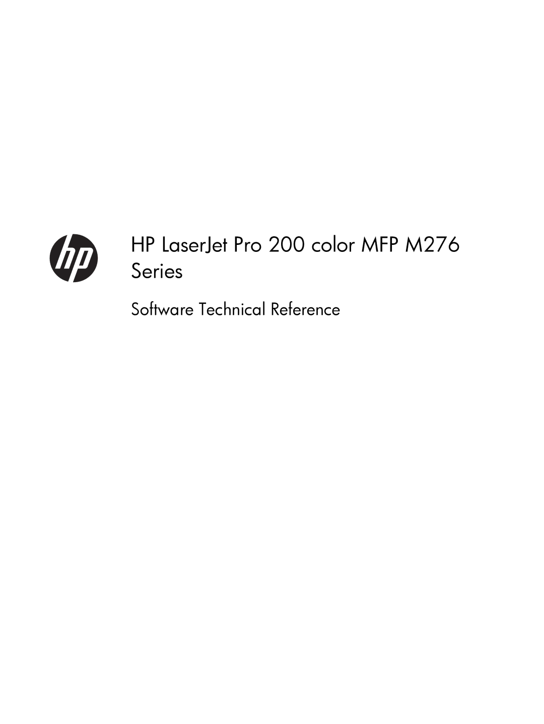 HP 200 color MFP M276nw manual HP LaserJet Pro 200 color MFP M276 Series 