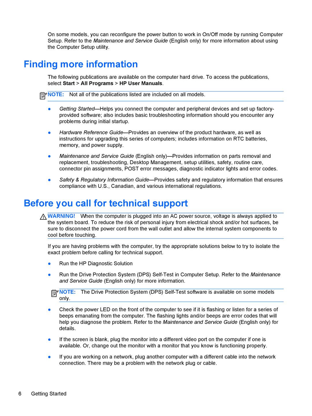 HP 2000 Base Model manual Finding more information, Before you call for technical support 