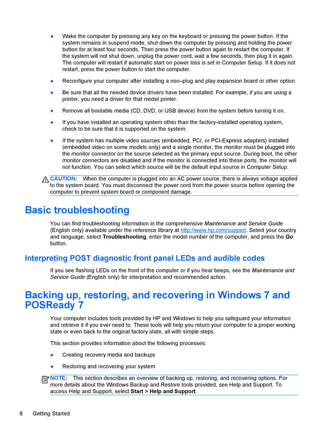 HP 2000 Base Model manual Basic troubleshooting 