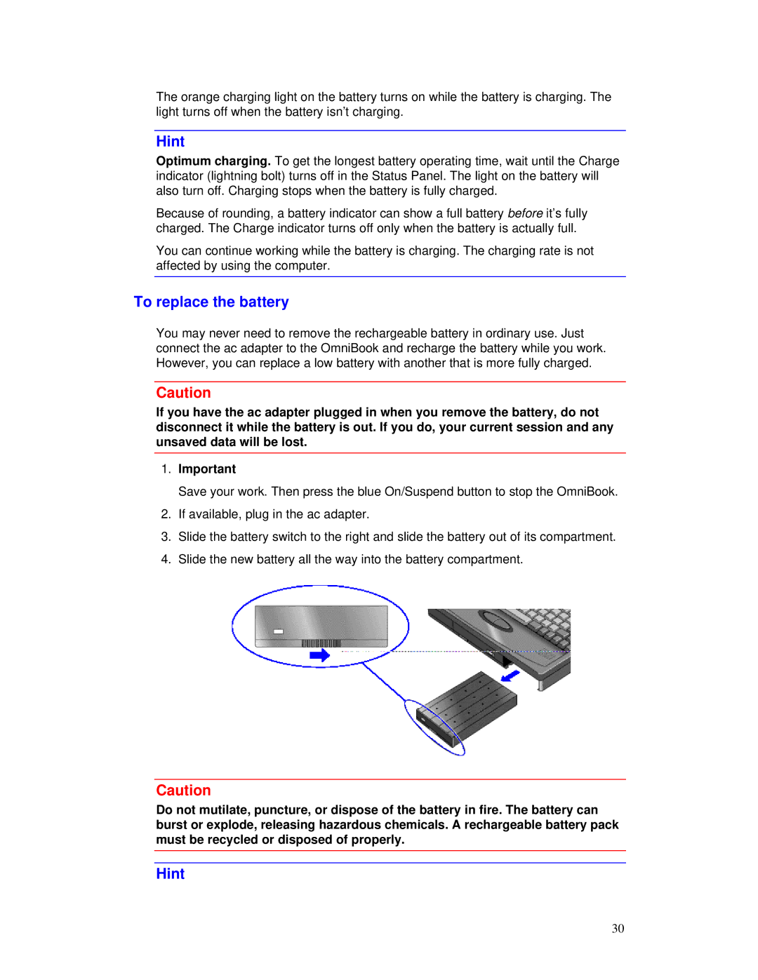 HP 2000/5700 manual To replace the battery 