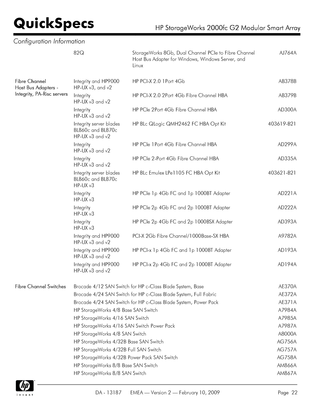 HP 2000fc manual QuickSpecs 