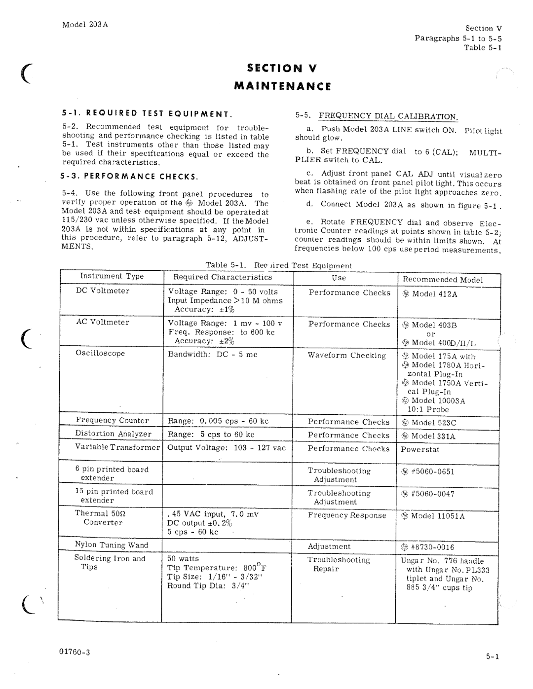 HP 203A manual 