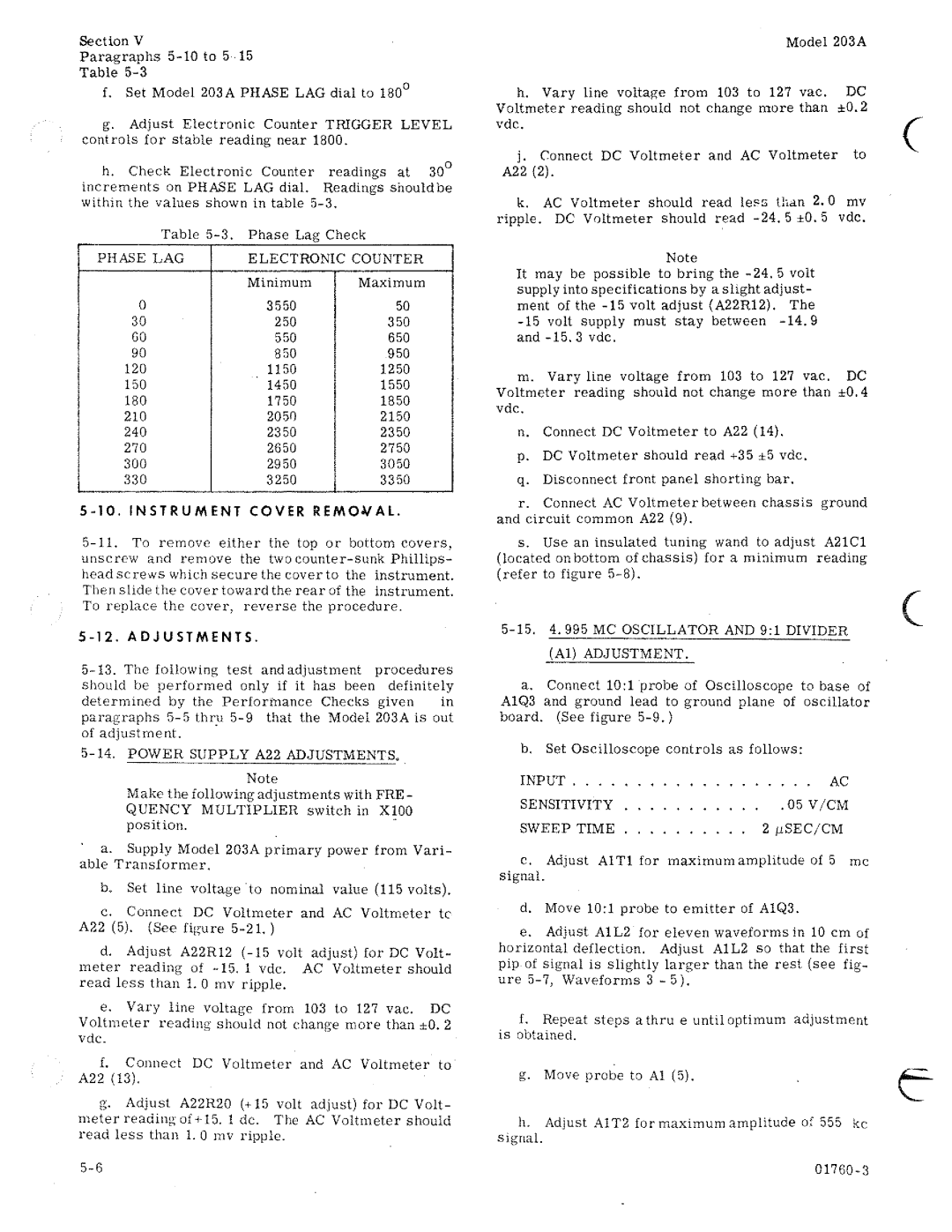 HP 203A manual 