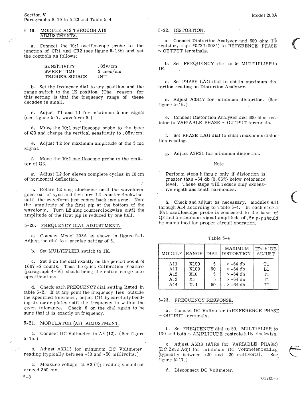 HP 203A manual 