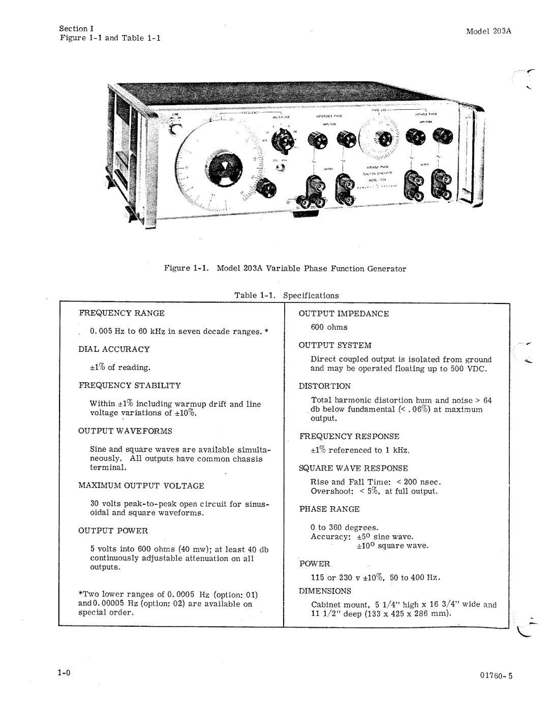 HP 203A manual 