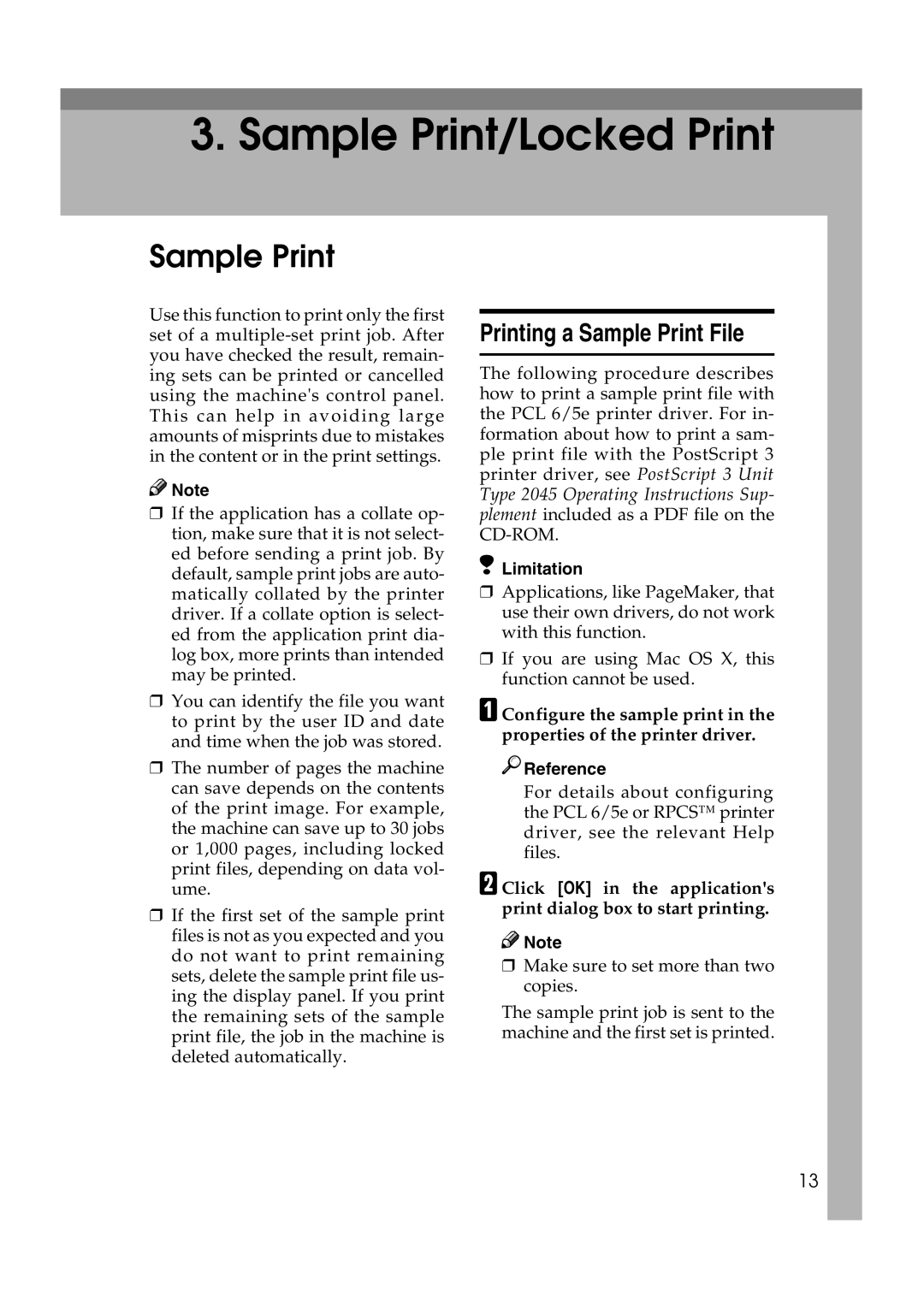 HP 2045 manual Printing a Sample Print File 