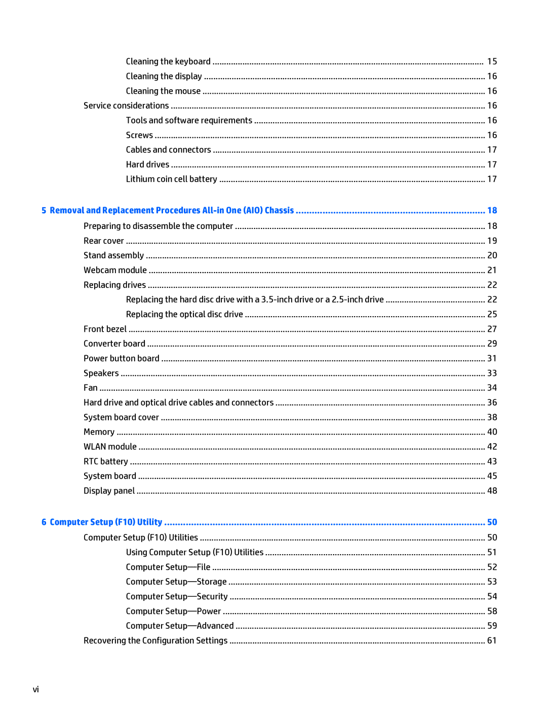 HP 205 G1 manual Computer Setup F10 Utility 