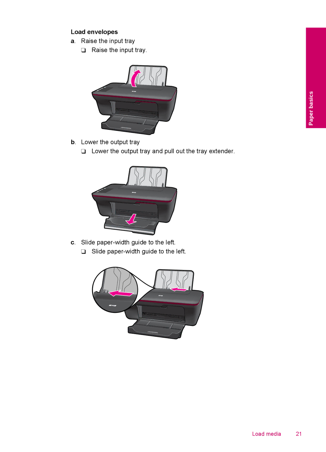 HP 2050 - J510a manual Load envelopes 