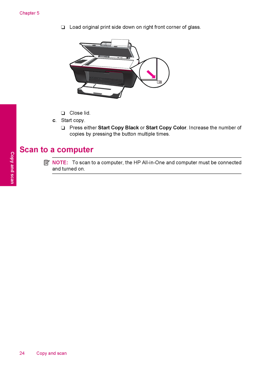 HP 2050 - J510a manual Scan to a computer 