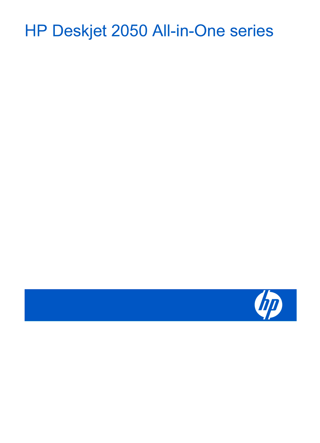 HP manual HP Deskjet 2050 All-in-One series 