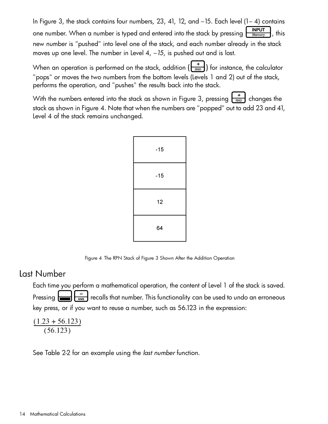 HP 20b Consultant Financial, 30b Professional manual Last Number, See -2for an example using the last number function 