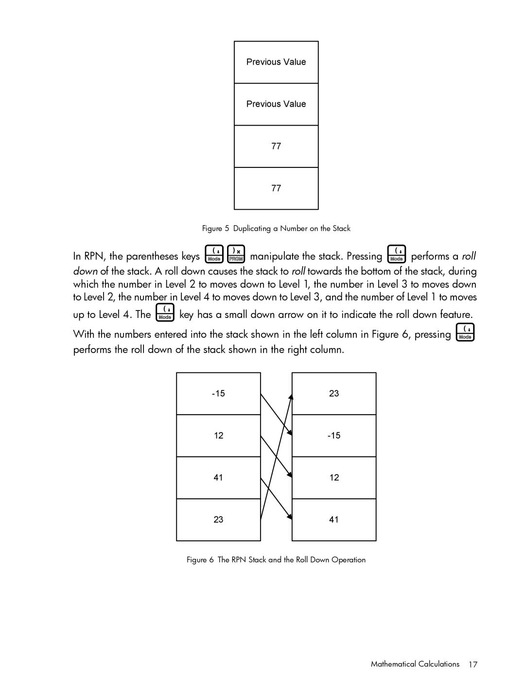 HP 30b Professional, 20b Consultant Financial manual Duplicating a Number on the Stack 