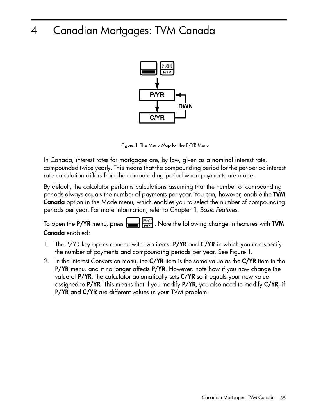 HP 30b Professional, 20b Consultant Financial manual Canadian Mortgages TVM Canada, Dwn 