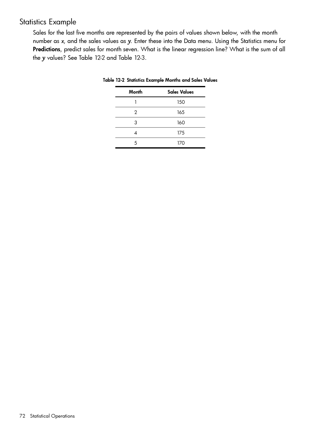 HP 20b Consultant Financial, 30b Professional manual Statistics Example 