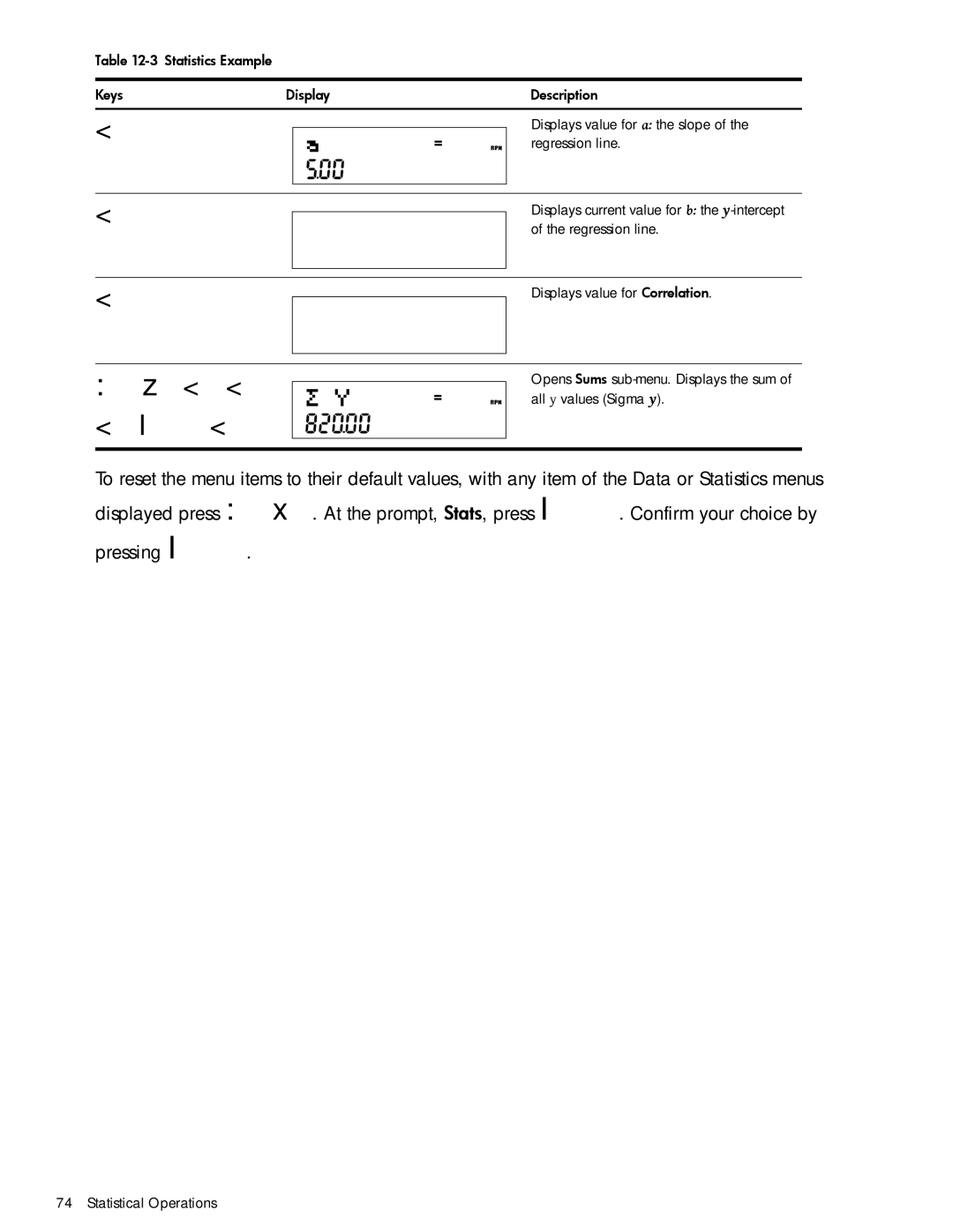 HP 20b Consultant Financial, 30b Professional manual Statistical Operations 