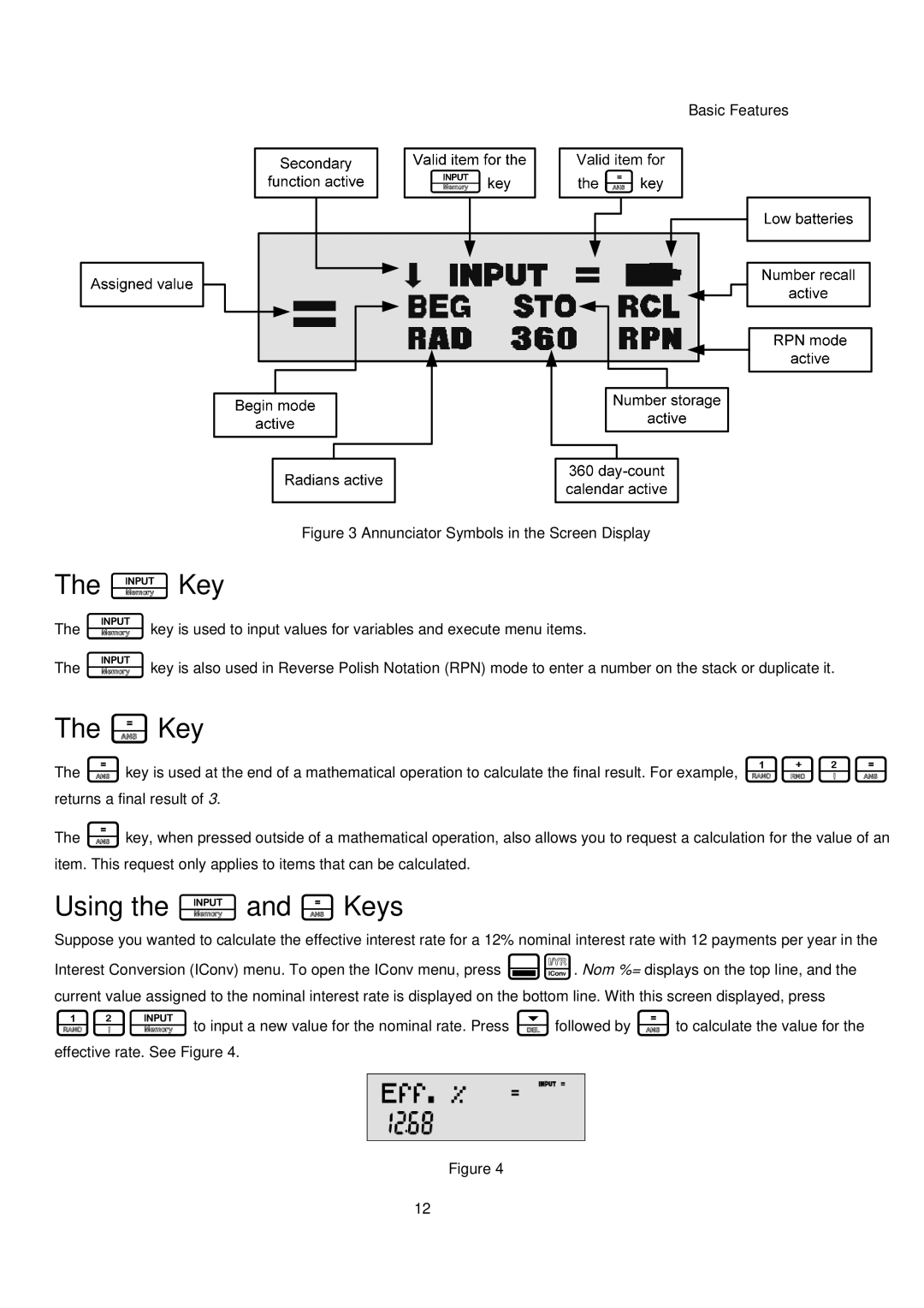 HP 20B manual I Key, Using the I and = Keys 