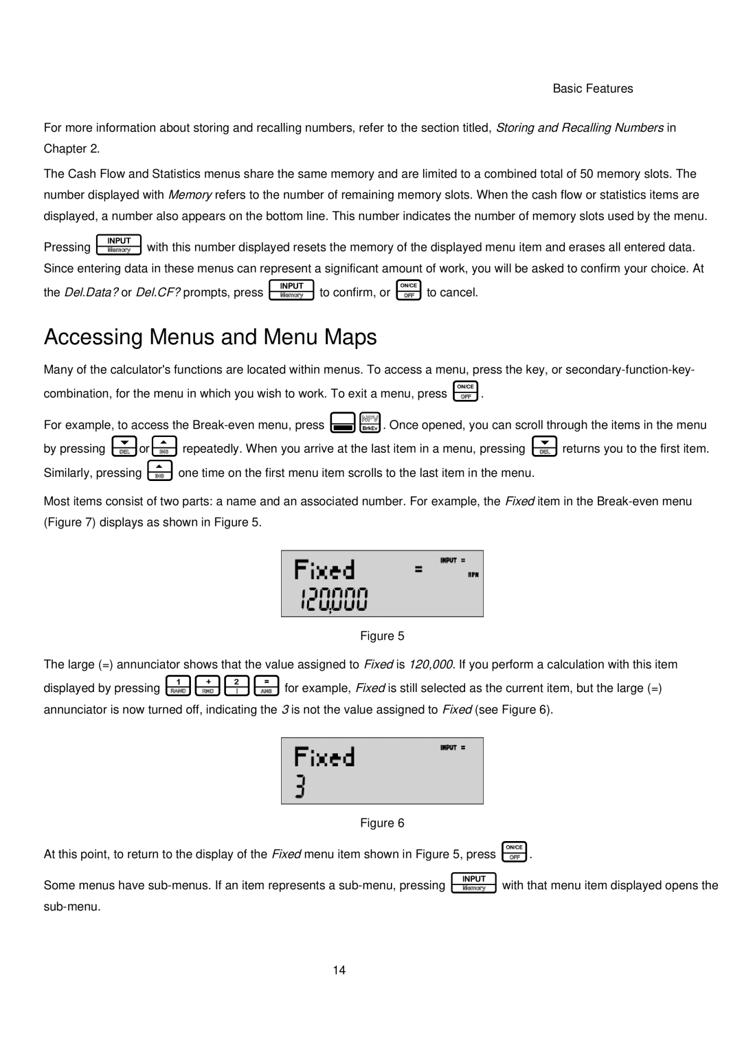 HP 20B manual Accessing Menus and Menu Maps 